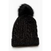 Stormie Black Pom Pom Beanie