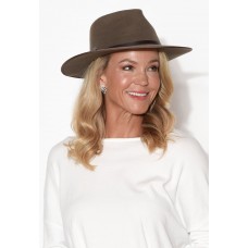 Meribel Taupe Wide Brim Fedora