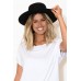 Edie Black Wide Brim Hat